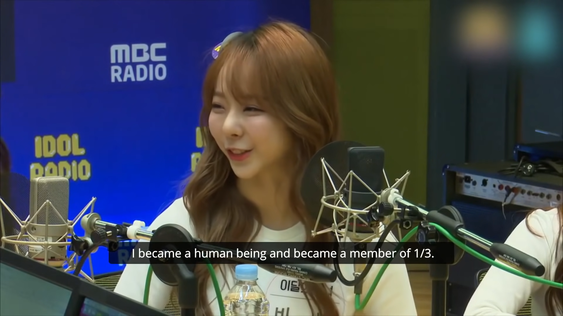 Vivi in an interview. She says 'I became a human being and became a member of One Third.'